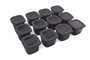 Hermia Juego de cajas de almacenamiento BNMPOLYAS12-5, 12 piezas, Antracita
